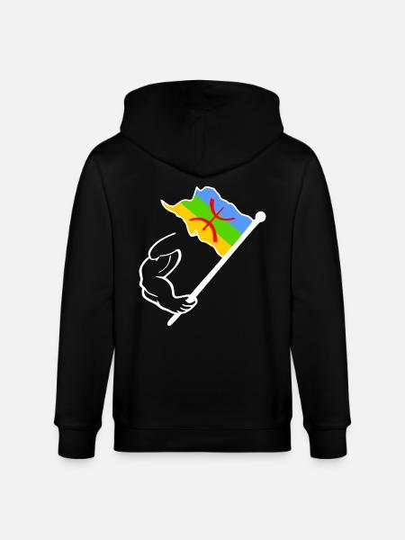 Amazigh flag - Stanley/Stella CULTIVATOR Unisex Organic Hooded Jacket - black