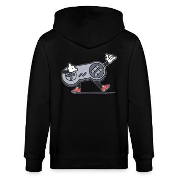 Gamer Retro console jeux video - Veste à capuche bio CULTIVATOR Stanley/Stella Unisexe - noir - Dos - Anna (173cm)