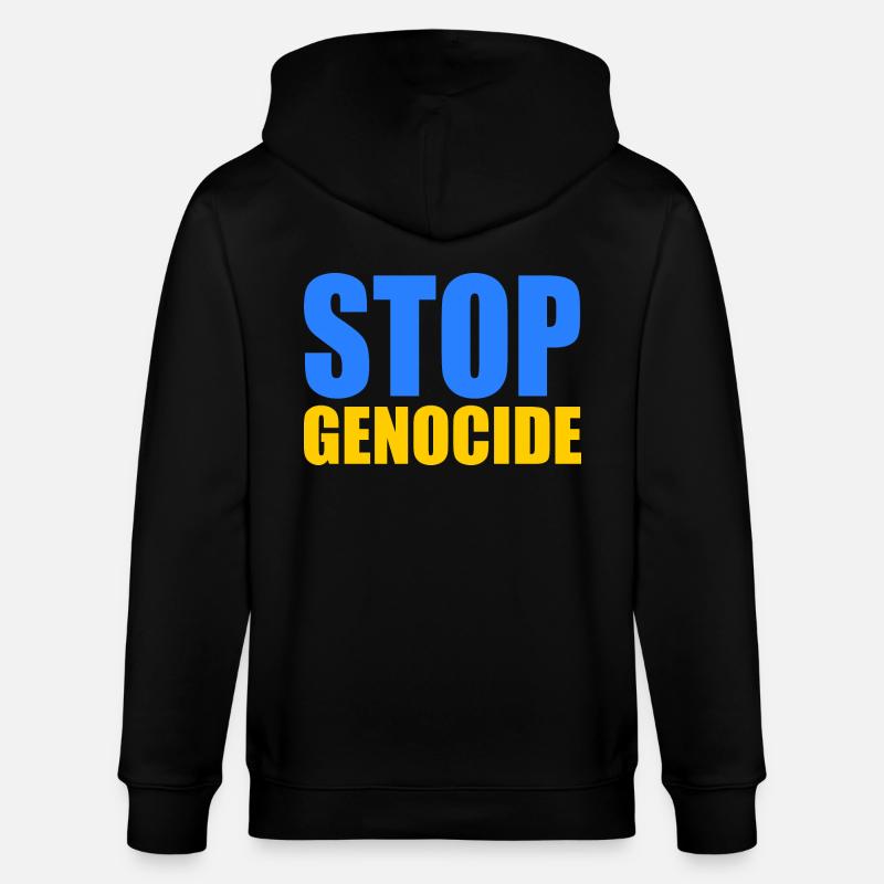Stop genocide - Stanley/Stella Unisex Bio-Kapuzenjacke CULTIVATOR  - Schwarz