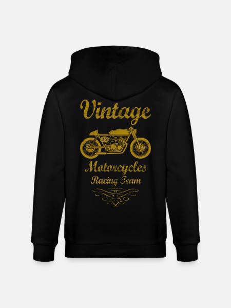 motorcycles racing team 02 - Stanley/Stella CULTIVATOR  Unisex Organic Hooded Jacket - black