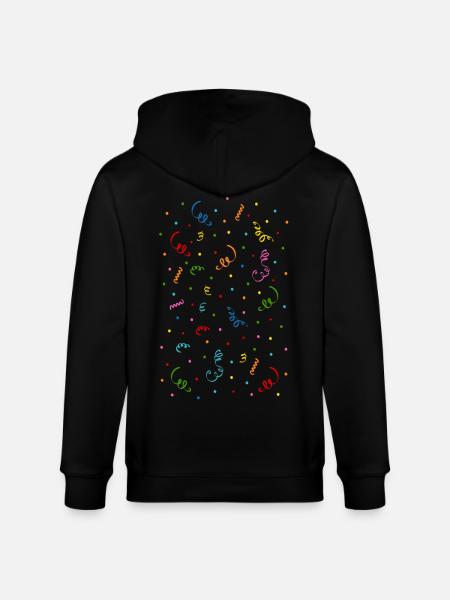 Confetti Streamers - Stanley/Stella CULTIVATOR  Unisex Organic Hooded Jacket - black