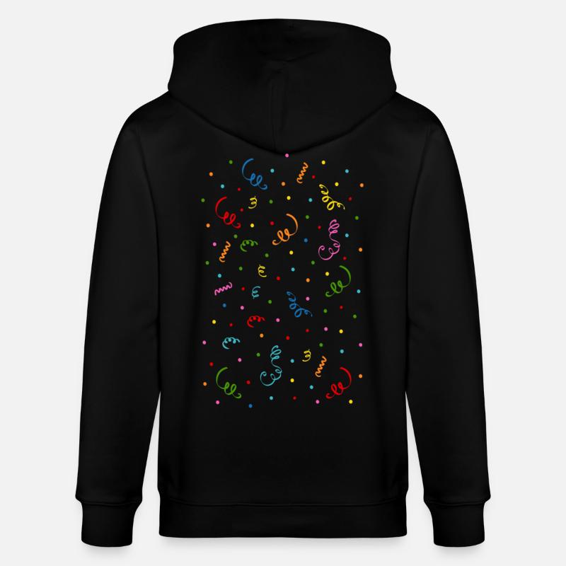 Konfetti Luftschlangen  - Stanley/Stella Unisex Bio-Kapuzenjacke CULTIVATOR  - Schwarz