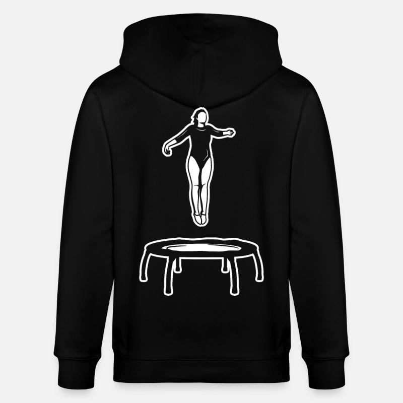 Trampolinspringerin Mädchen - Stanley/Stella Unisex Bio-Kapuzenjacke CULTIVATOR  - Schwarz