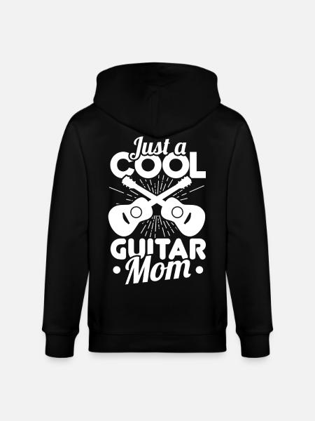 Just a cool guitar mom - Stanley/Stella CULTIVATOR Unisex Organic Hooded Jacket - black