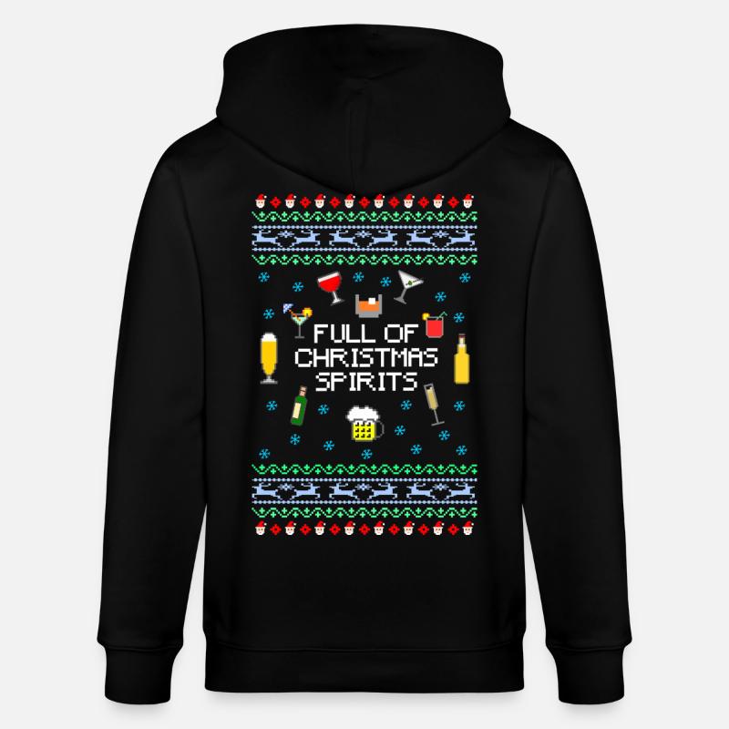 Plein d’esprits de Noël moche - Veste à capuche bio CULTIVATOR Stanley/Stella Unisexe - noir