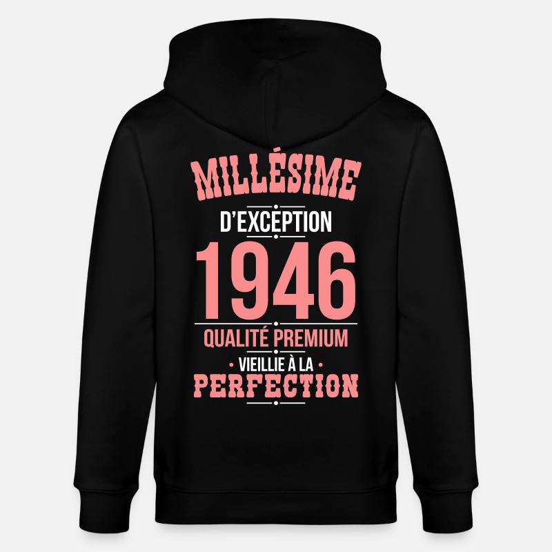 1946 – Millésime d’exception – Qualité premium - Veste à capuche bio CULTIVATOR Stanley/Stella Unisexe - noir