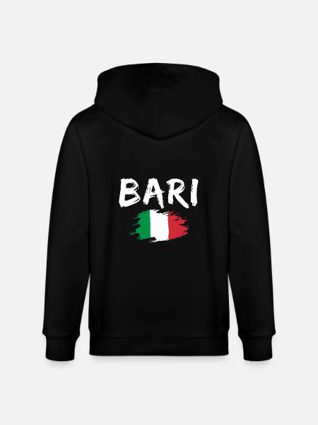 Bari, Italie, Drapeau - Veste à capuche bio CULTIVATOR Stanley/Stella Unisexe - noir