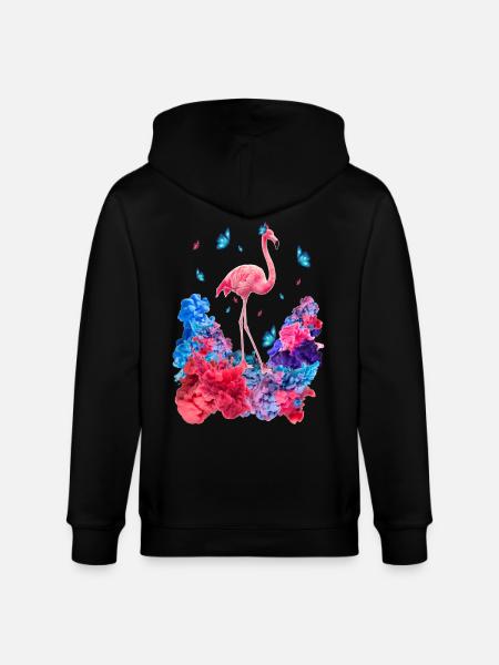 Wolken Flamingo - Stanley/Stella Unisex Bio-Kapuzenjacke CULTIVATOR - Schwarz