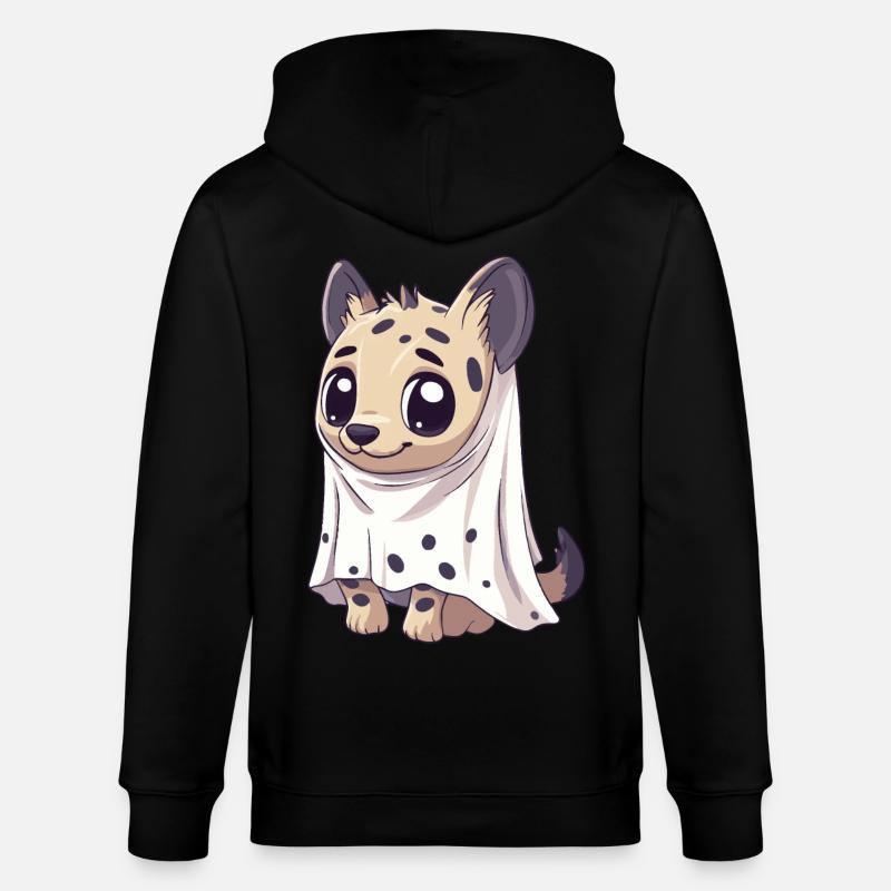 Hyäne Halloween Comic Geist - Stanley/Stella Unisex Bio-Kapuzenjacke CULTIVATOR  - Schwarz
