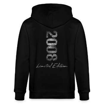 Geburtstag 2008 Limited Edition Geschenk Used Cool - Stanley/Stella Unisex Bio-Kapuzenjacke CULTIVATOR  - Schwarz - Hinten - Anna (173cm)