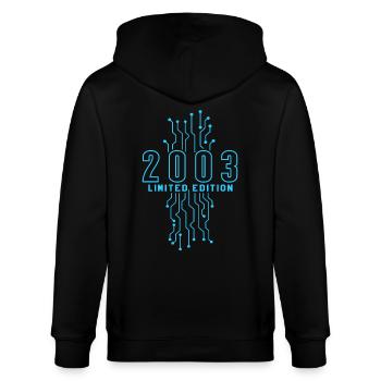 Geburtstag 2003 Gaming Limited Edition Gamer - Stanley/Stella Unisex Bio-Kapuzenjacke CULTIVATOR  - Schwarz - Hinten - Anna (173cm)