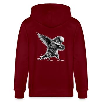 Drôle Dabbing Perruche Oiseau Amoureux des animaux - Veste à capuche bio CULTIVATOR Stanley/Stella Unisexe - bordeaux - Dos - Anna (173cm)