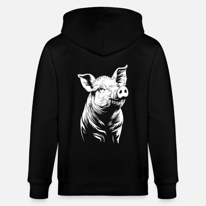 Cochon - Veste à capuche bio CULTIVATOR Stanley/Stella Unisexe - noir