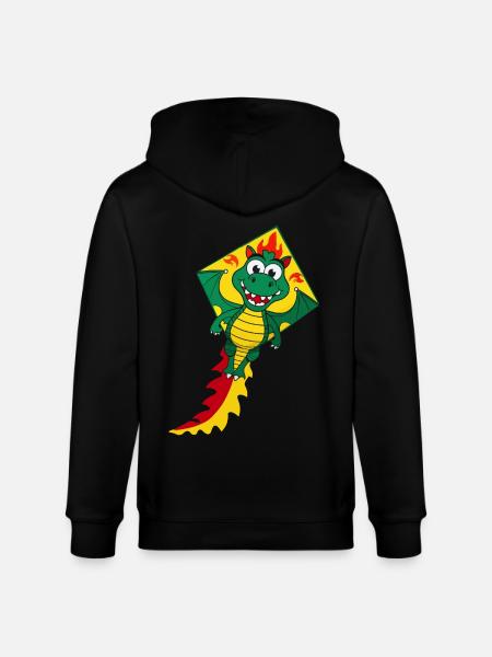 Cute Flying Kite - Stanley/Stella CULTIVATOR Unisex Organic Hooded Jacket - black