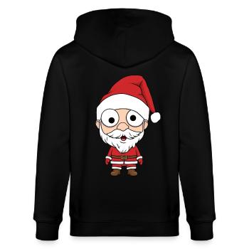 Chibi Santa - Stanley/Stella CULTIVATOR  Unisex Organic Hooded Jacket - black - Back - Anna (173cm)