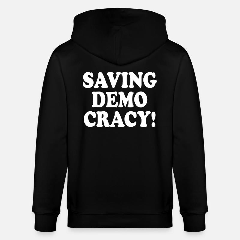 Saving democracy - Stanley/Stella Unisex Bio-Kapuzenjacke CULTIVATOR  - Schwarz