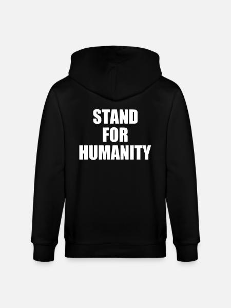 Stand for humanity - Stanley/Stella CULTIVATOR Unisex Organic Hooded Jacket - black