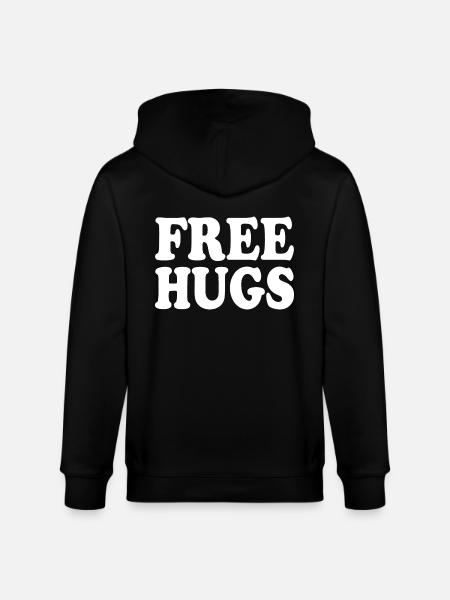 Free hugs - Stanley/Stella CULTIVATOR Unisex Organic Hooded Jacket - black
