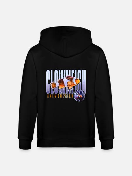 Clownfisch Anemonenfisch - Stanley/Stella Unisex Bio-Kapuzenjacke CULTIVATOR  - Schwarz