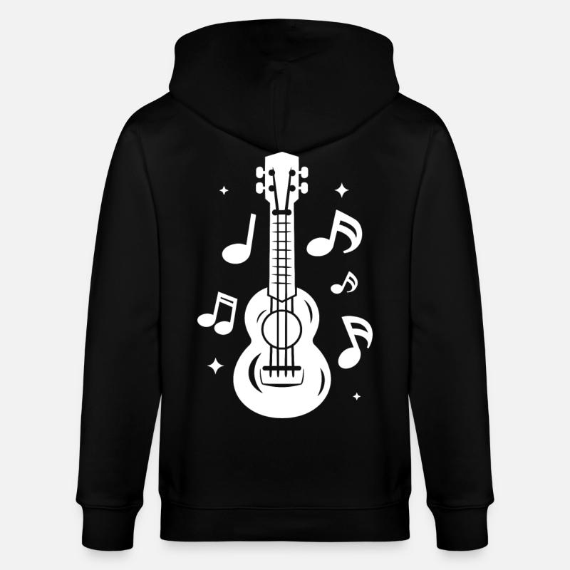 Ukulele - Stanley/Stella Unisex Bio-Kapuzenjacke CULTIVATOR  - Schwarz