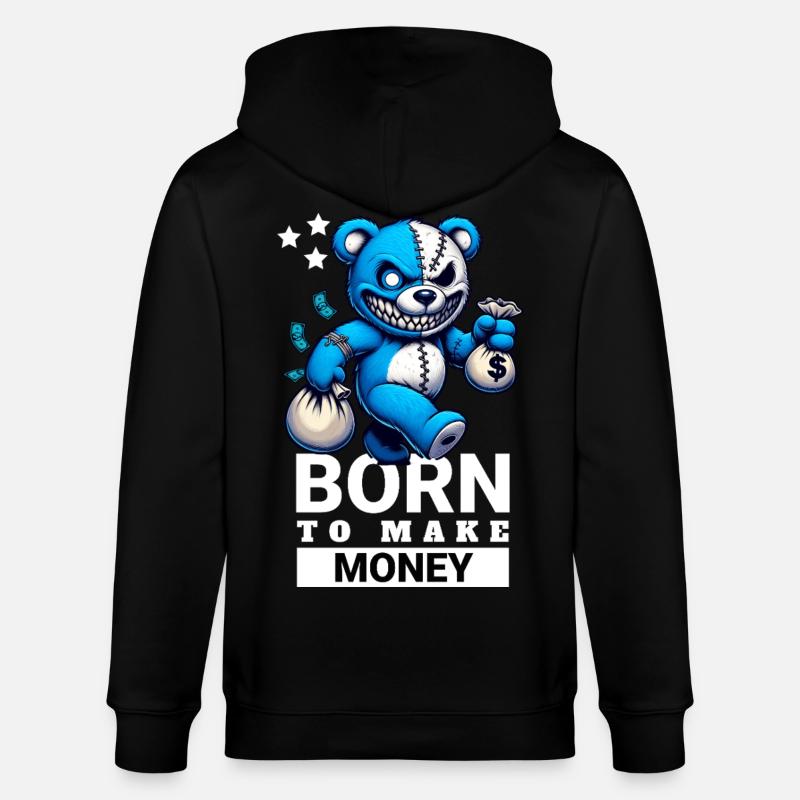 Né pour gagner de l’argent - Veste à capuche bio CULTIVATOR Stanley/Stella Unisexe - noir