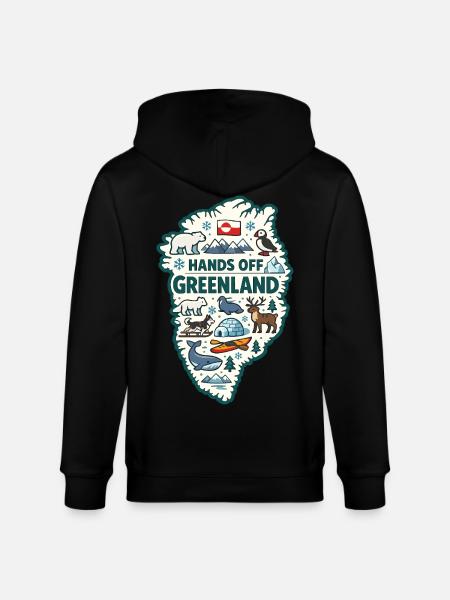 Hænderne væk fra Grønland Europa Solidaritet - Stanley/Stella økologisk unisex-hættejakke CULTIVATOR  - sort