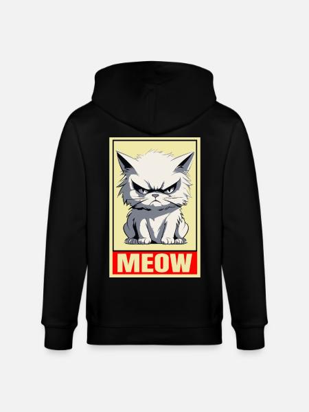 Chat Miaou Drôle - Veste à capuche bio CULTIVATOR Stanley/Stella Unisexe - noir