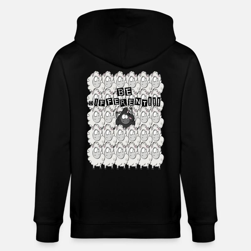 Schwarzes Schaf - Stanley/Stella Unisex Bio-Kapuzenjacke CULTIVATOR  - Schwarz
