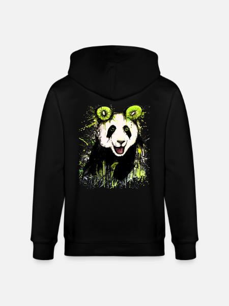 David Pucher Art Kiwipanda - Stanley/Stella Unisex Bio-Kapuzenjacke CULTIVATOR  - Schwarz