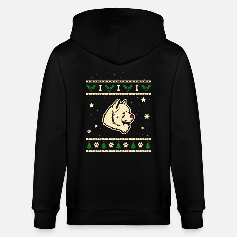 Samoyède Cadeau de Noël - Veste à capuche bio CULTIVATOR Stanley/Stella Unisexe - noir