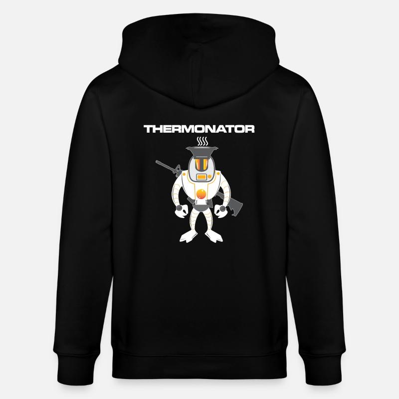 Thermonator Terminator Geschenkidee - Stanley/Stella Unisex Bio-Kapuzenjacke CULTIVATOR  - Schwarz