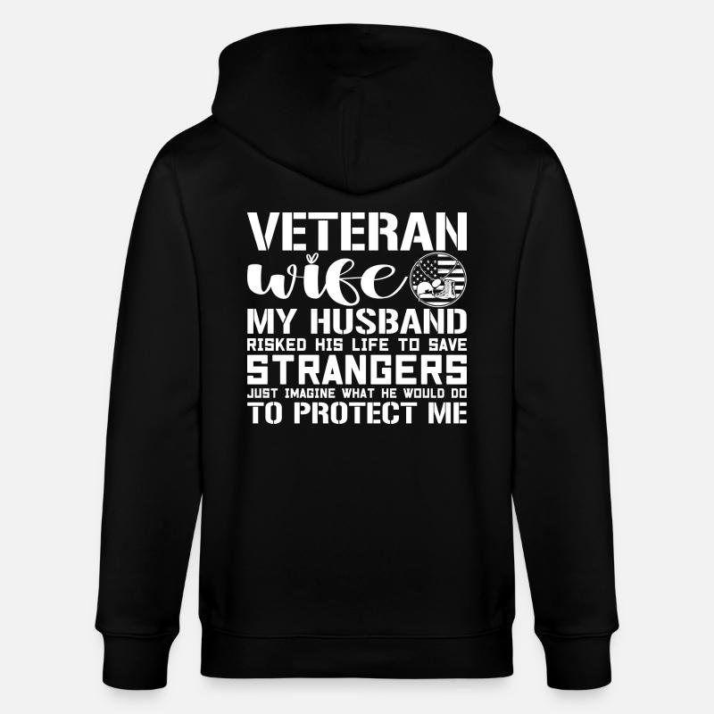Veteranen-Ehefrau - Stanley/Stella Unisex Bio-Kapuzenjacke CULTIVATOR  - Schwarz