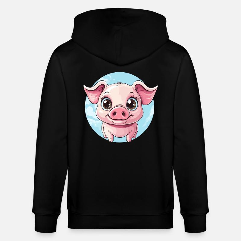 Cochon heureux - Veste à capuche bio CULTIVATOR Stanley/Stella Unisexe - noir
