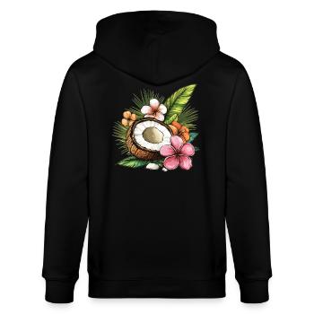 Noix de tropicale - Veste à capuche bio CULTIVATOR Stanley/Stella Unisexe - noir - Dos - Anna (173cm)