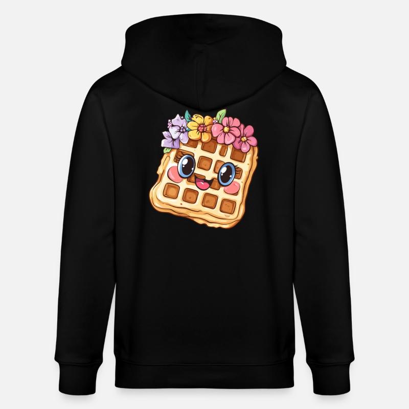 Gaufre aux fleurs - Veste à capuche bio CULTIVATOR Stanley/Stella Unisexe - noir