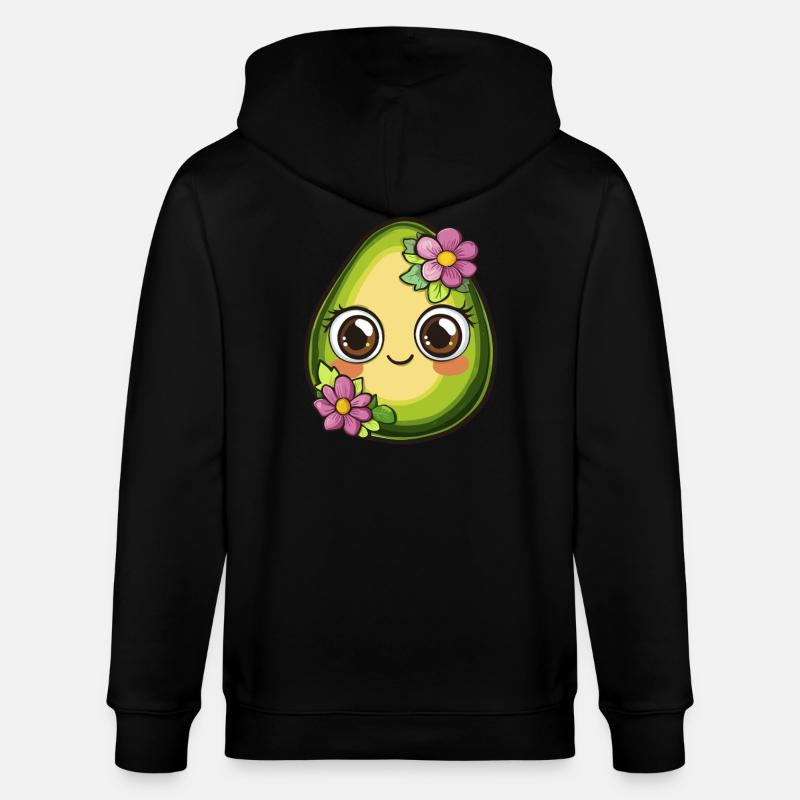Avocat doux aux fleurs - Veste à capuche bio CULTIVATOR Stanley/Stella Unisexe - noir