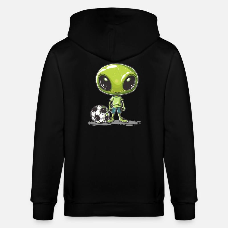 Fußball Alien Kumpel - Stanley/Stella Unisex Bio-Kapuzenjacke CULTIVATOR  - Schwarz