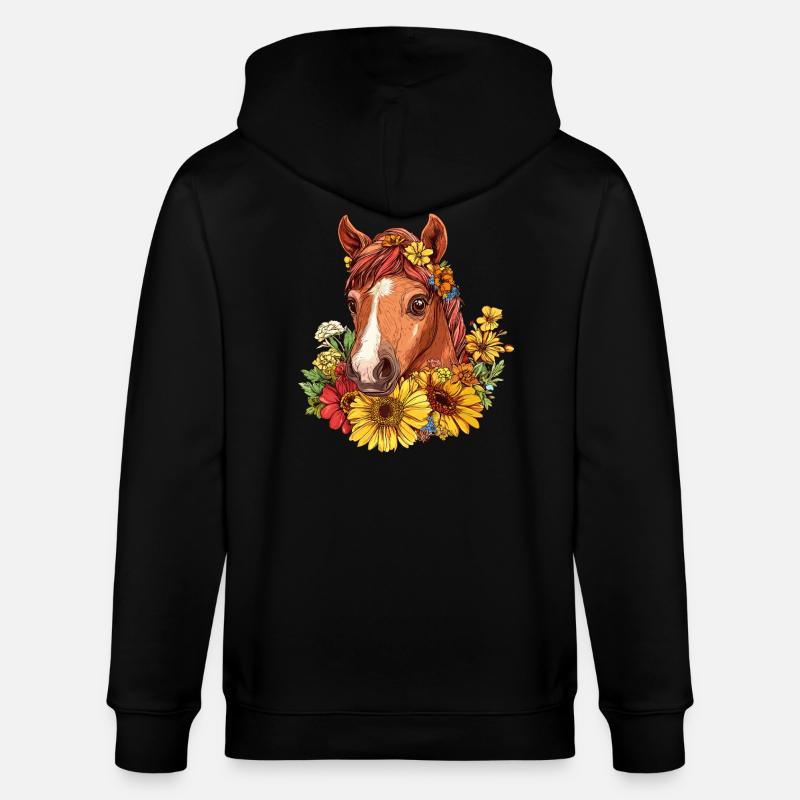 Cheval en couronne d’été - Veste à capuche bio CULTIVATOR Stanley/Stella Unisexe - noir