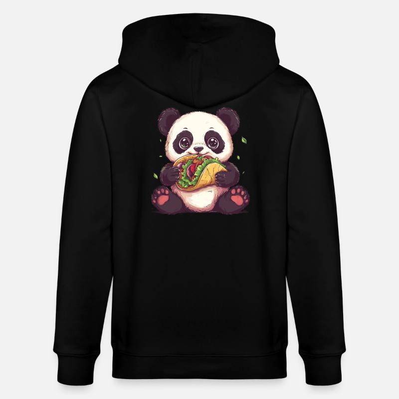 Panda Taco - Stanley/Stella Unisex Bio-Kapuzenjacke CULTIVATOR  - Schwarz