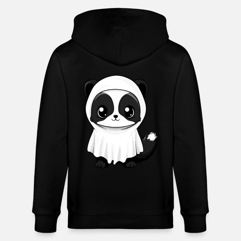 Skunk Halloween Comic Ghost - Stanley/Stella CULTIVATOR  Unisex Organic Hooded Jacket - black
