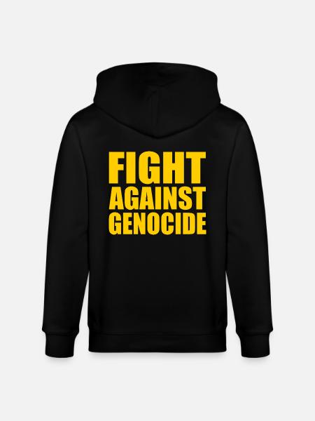 Fight against genocide - Stanley/Stella CULTIVATOR Unisex Organic Hooded Jacket - black