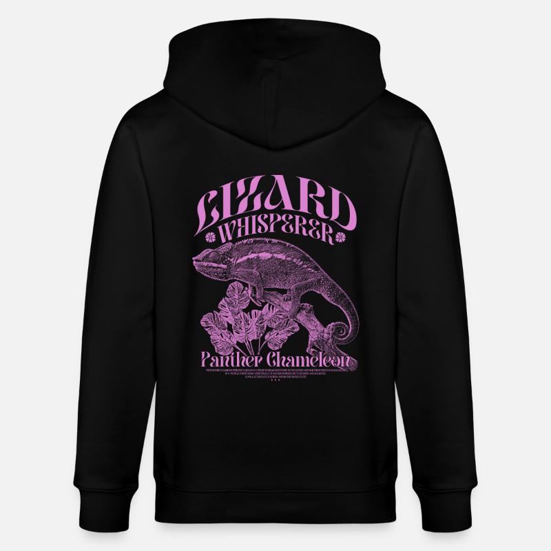 Pantherchamäleon Chamäleon Echsenflüsterer - Stanley/Stella Unisex Bio-Kapuzenjacke CULTIVATOR  - Schwarz