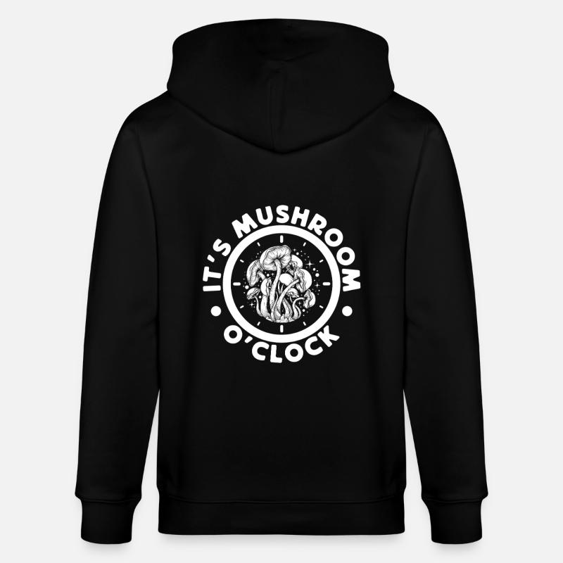Morilles Champignon O ́Clock - Veste à capuche bio CULTIVATOR Stanley/Stella Unisexe - noir