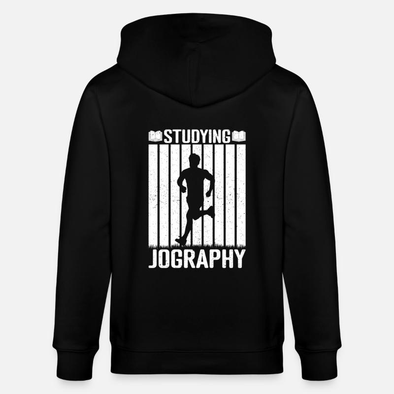 Marathon Runner Studying Jography Running - Stanley/Stella Unisex Bio-Kapuzenjacke CULTIVATOR  - Schwarz