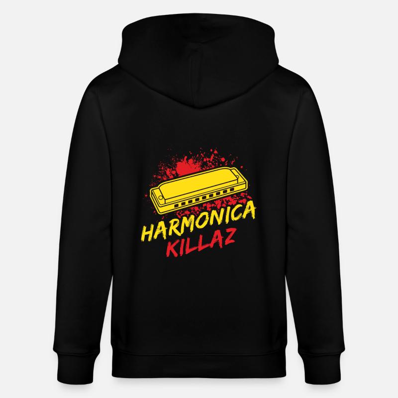 Funny Harmonica Player Killaz Harmonica - Stanley/Stella Unisex Bio-Kapuzenjacke CULTIVATOR  - Schwarz
