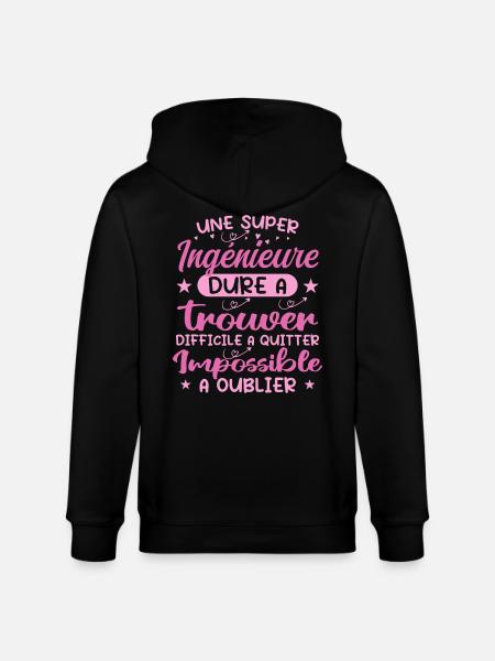 A Super Engineer - Engineer Gift - Stanley/Stella CULTIVATOR  Unisex Organic Hooded Jacket - black