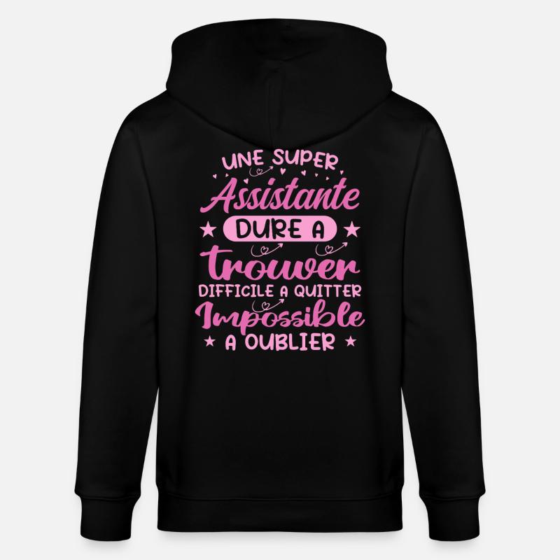 Ein Super Assistant - Assistent Geschenk - Stanley/Stella Unisex Bio-Kapuzenjacke CULTIVATOR - Schwarz