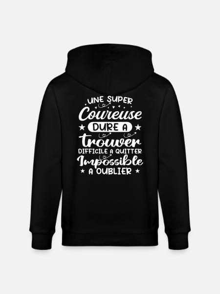 A Super Runner - Runner Gift - Stanley/Stella CULTIVATOR  Unisex Organic Hooded Jacket - black