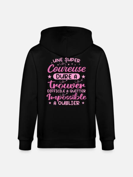 A Super Runner - Runner Gift - Stanley/Stella CULTIVATOR  Unisex Organic Hooded Jacket - black