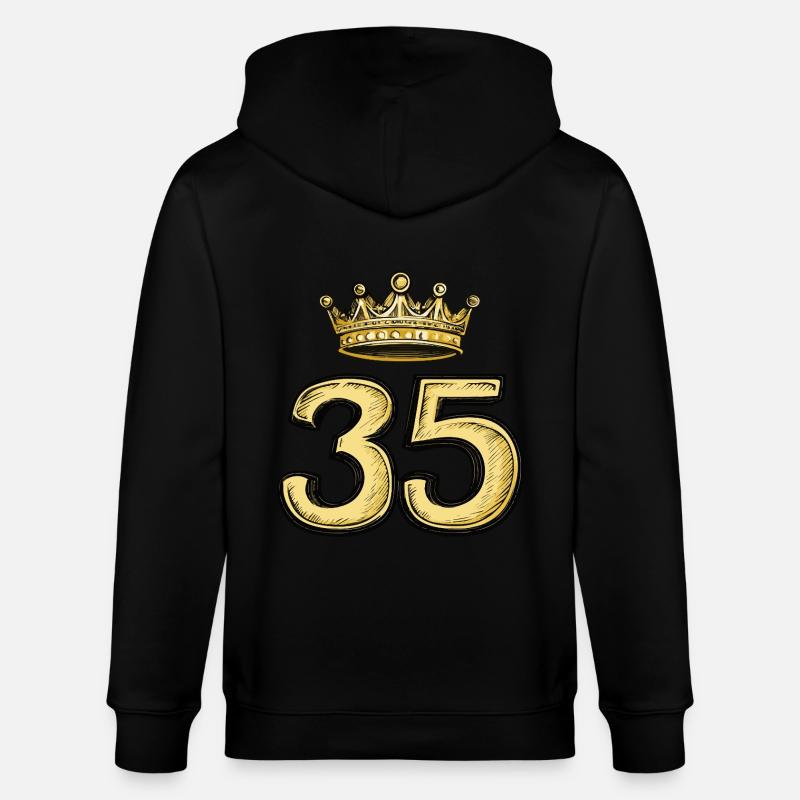 Couronne à 35 chiffres - Veste à capuche bio CULTIVATOR Stanley/Stella Unisexe - noir